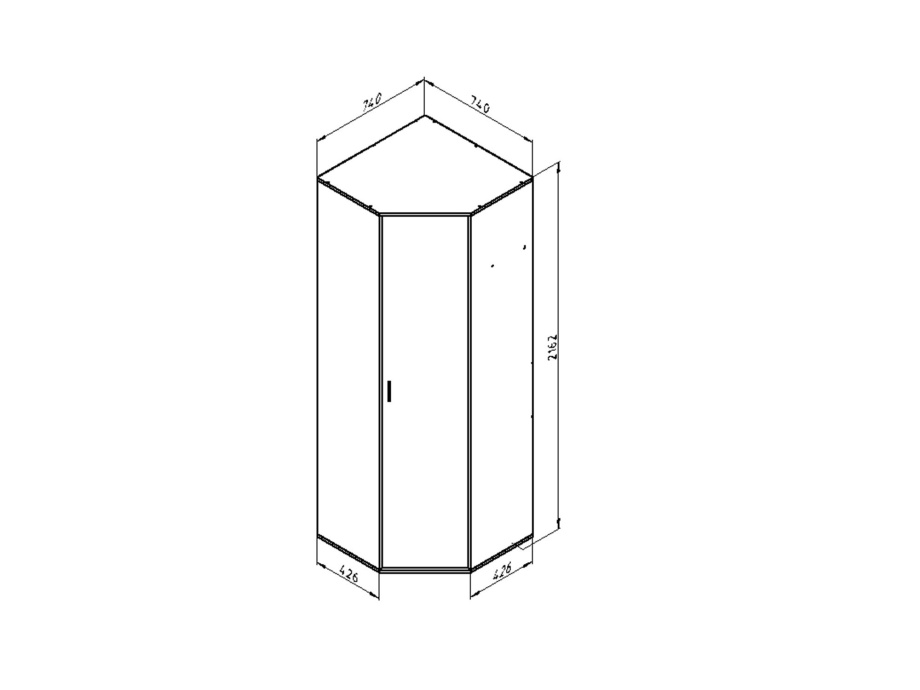 Шкаф угловой ДЕЛЬТА 1