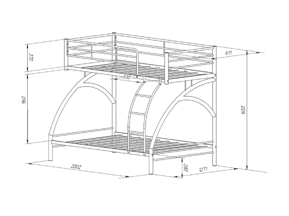 Кровать двухъярусная «Виньола 2»