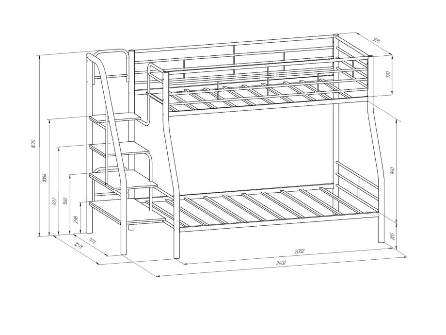Кровать двухъярусная «Толедо 1ПЯ»