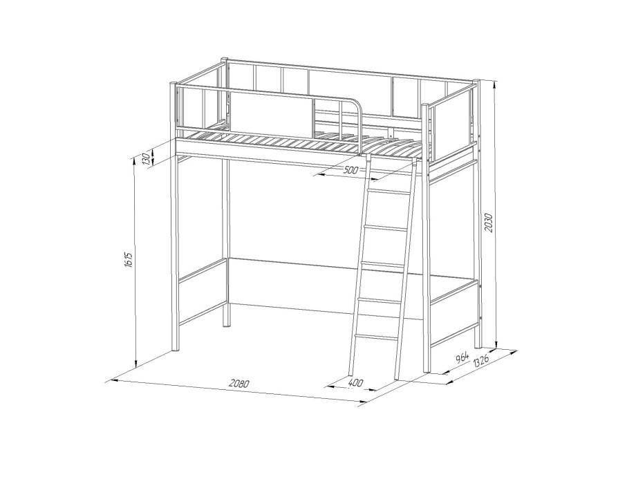 Кровать-чердак Мальта 2