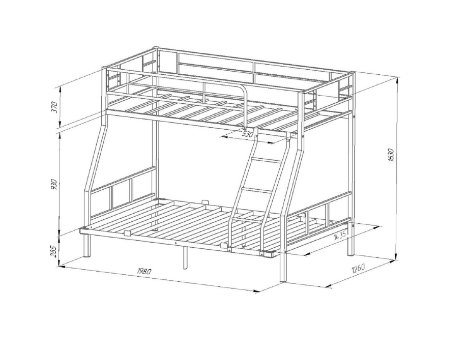 Кровать двухъярусная «Гранада 1 140»