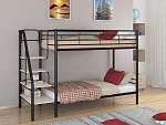 Кровать двухъярусная «Толедо» (Черный -  - Дуб молочный)