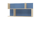 Полка навесная ДЕЛЬТА 17.01 (Дуб молочный - Голубой)