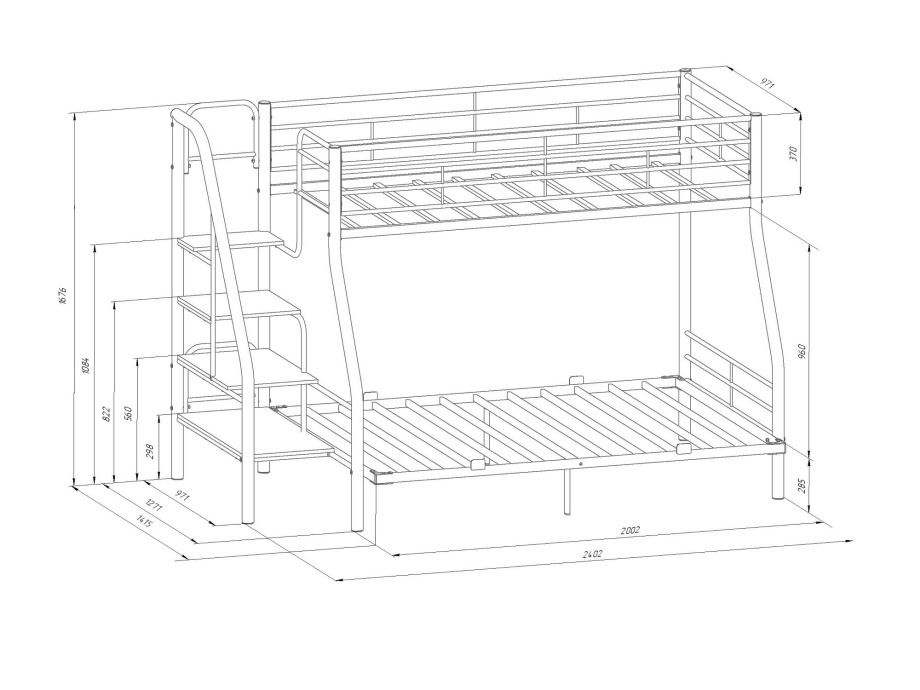 Кровать двухъярусная «Толедо 1 140»